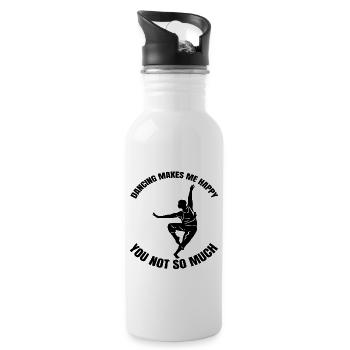Tanzen Hobby Geschenk Tanzsport Tänzer Sport - Trinkflasche mit integriertem Trinkhalm - Weiß - Rechts
