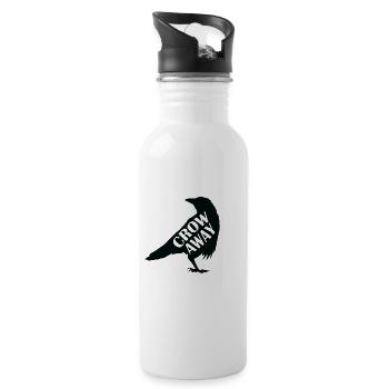 Crow away Crow Raven Bird Environment and Nature - Water bottle with straw - white - Right