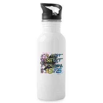Je ne suis pas parfait, je suis original depuis 1975 Graffiti - Gourde avec paille intégrée - blanc - Droite