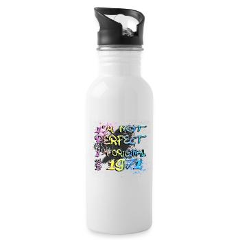 Je ne suis pas parfait, je suis original depuis 1971 Graffiti - Gourde avec paille intégrée - blanc - Droite