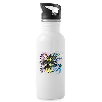 Je ne suis pas parfait, je suis original depuis 1974 Graffiti - Gourde avec paille intégrée - blanc - Droite