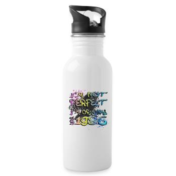 Je ne suis pas parfait, je suis original depuis 1986 Graffiti - Gourde avec paille intégrée - blanc - Droite