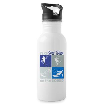 No bad days on the Board. Lifestyle Vintage - Water bottle with straw - white - Right