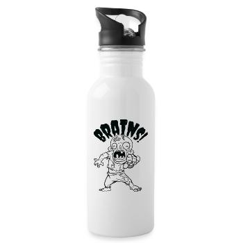 Halloween Zombie Line Art Monster Fan Horror - Water bottle with straw - white - Right