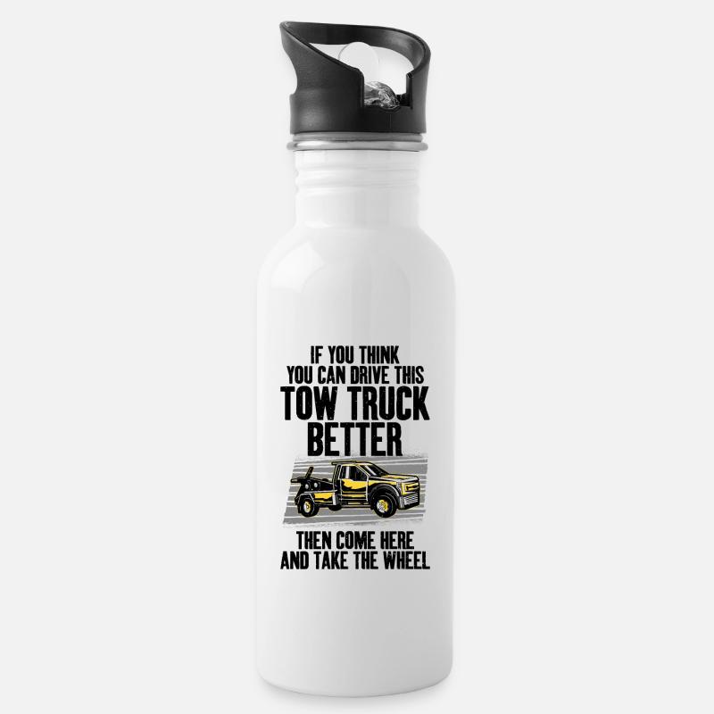 Wenn Sie Denken, Dass Sie - Trinkflasche mit integriertem Trinkhalm - Weiß