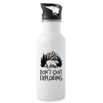 Erkundung Abenteurer Reisen Wandern Natur Wandern - Trinkflasche mit integriertem Trinkhalm - Weiß - Rechts