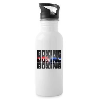 Boxe - Gourde avec paille intégrée - blanc - Droite