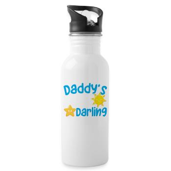 Daddy's Little Darling Cute Kiddie Sun Star Kid - Trinkflasche mit integriertem Trinkhalm - Weiß - Rechts
