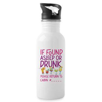 Cruise Ship Vacation Friends - Water bottle with straw - white - Right