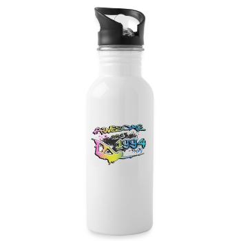 Awesome since 1994. Wakeboard Lifestyle - Trinkflasche mit integriertem Trinkhalm - Weiß - Rechts
