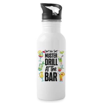 Cruise Ship Vacation Drinking - Water bottle with straw - white - Right