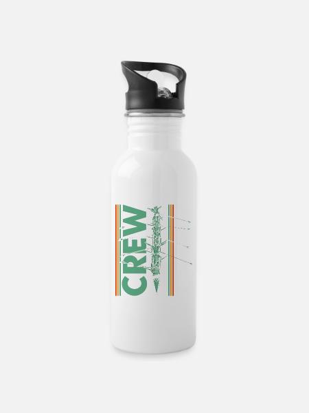 Team Rowers Rowers Rowing Gift - Water bottle with straw - white
