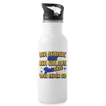 Proud Bosnian Bosniaks Bosnia Herzegovina - Water bottle with straw - white - Right
