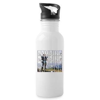 camping - Water bottle with straw - white - Right