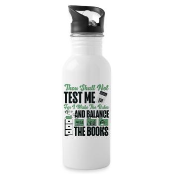 Accountant Bookkeeper Accounting - Water bottle with straw - white - Right