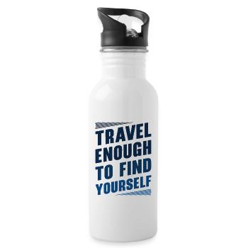 Motivateur de voyage Self-Care Inspirational - Gourde avec paille intégrée - blanc - Droite