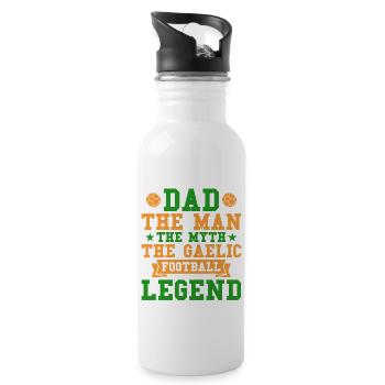Gaelic football match Gaelic football Gaelic - Water bottle with straw - white - Right