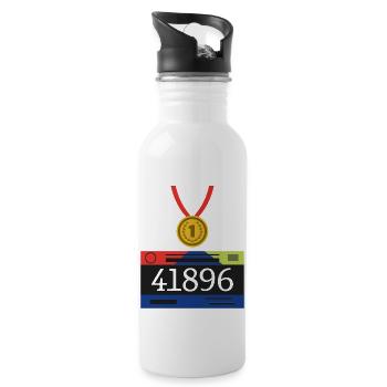 Running Runner Semi-Marathon - Gourde avec paille intégrée - blanc - Droite