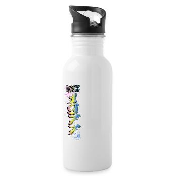 Limited Edition 1977 Graffiti - Trinkflasche mit integriertem Trinkhalm - Weiß - Rechts