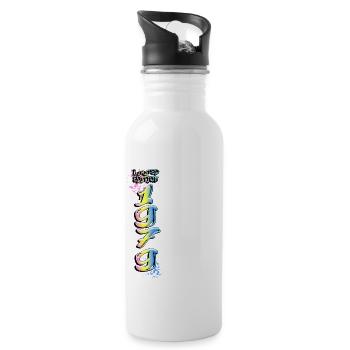Limited Edition 1979 Graffiti - Trinkflasche mit integriertem Trinkhalm - Weiß - Rechts