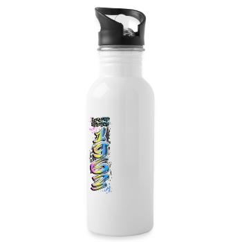 Limited Edition 1963 Graffiti - Water bottle with straw - white - Right