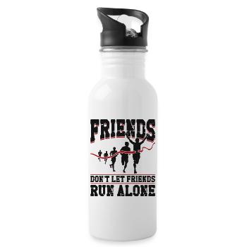 Running Runner Half Marathon - Trinkflasche mit integriertem Trinkhalm - Weiß - Rechts