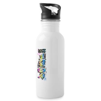 Limited Edition 1964 Graffiti - Water bottle with straw - white - Right