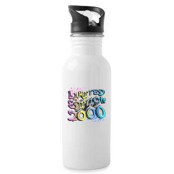 Limited Edition 2000 Graffiti - Water bottle with straw - white - Right