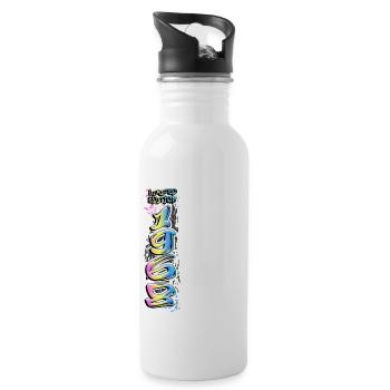 Édition limitée 1968 Graffiti - Gourde avec paille intégrée - blanc - Droite