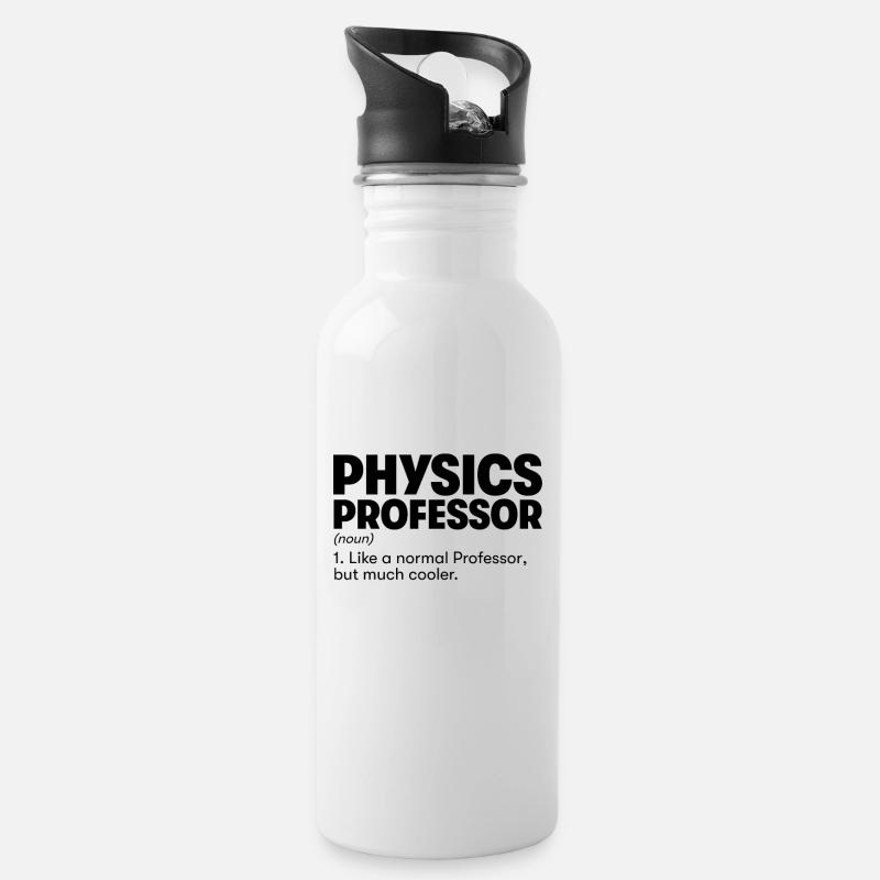 Professeur de physique - Gourde avec paille intégrée - blanc