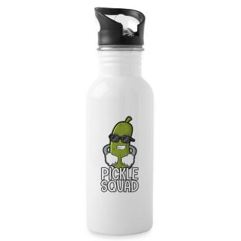 Dill Pickle Squad Pickles Food Team Pickles Love - Water bottle with straw - white - Right