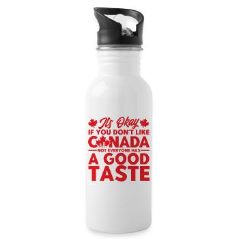 Vacances Canada Cadeau canadien - Gourde avec paille intégrée - blanc - Droite