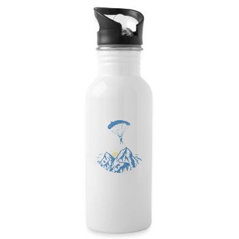 Cool Funny Skydiving Lover Skydiver - Water bottle with straw - white - Right