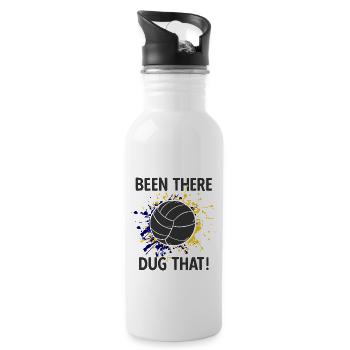 Volleyballer Spruch Für Volleyballspiel Volleyball - Trinkflasche mit integriertem Trinkhalm - Weiß - Rechts