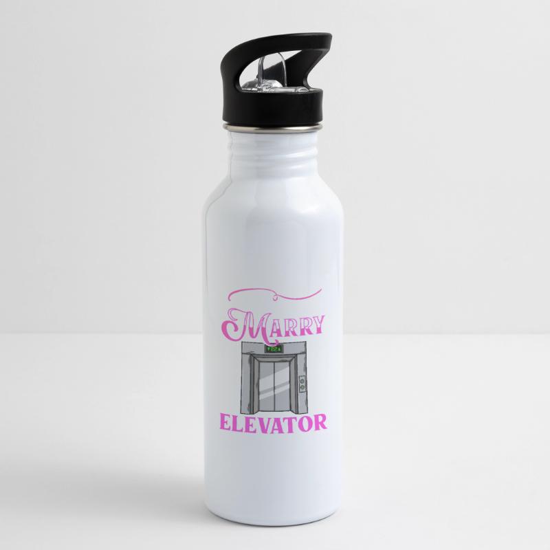 Elevator Elevator System Technician Woman Elevator Elevator Water bottle with straw