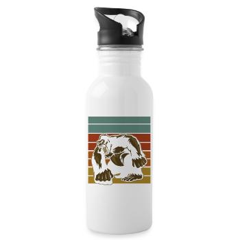 Gorilla - Trinkflasche mit integriertem Trinkhalm - Weiß - Rechts