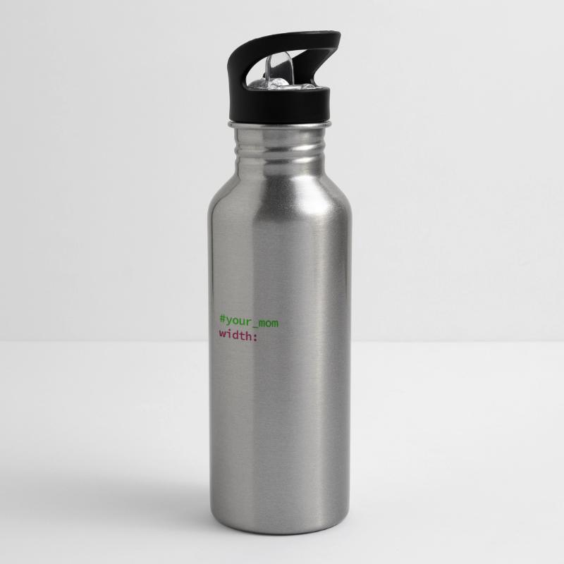 Web and CSS Programmer Developer Coding Code Water bottle with straw