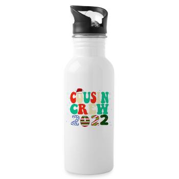 Cousins cute Christmas Pajama Set - Cousin Crew - Water bottle with straw - white - Right