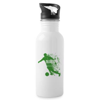 Nationalmannschaft Saudi Arabien Fußball Weltmeist - Trinkflasche mit integriertem Trinkhalm - Weiß - Rechts