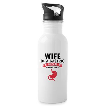 Gastric bypass and gastric bypass surgery design - Water bottle with straw - white - Right