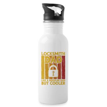 Schlosser Lock Picking Mitarbeiter Schlosserei - Trinkflasche mit integriertem Trinkhalm - Weiß - Rechts