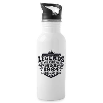 Légende Novembre 1984 38e anniversaire Cadeau Fun - Gourde avec paille intégrée - blanc - Droite
