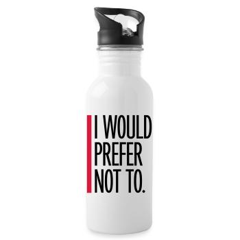 I prefer not to - Water bottle with straw - white - Right