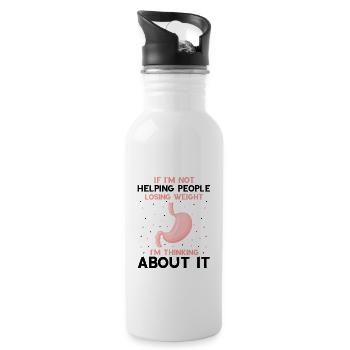 Gastric Bypass and Gastric Bypass Operation Design - Water bottle with straw - white - Right