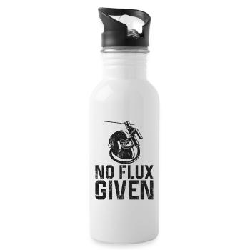 Welder Welding Pun Vintage No Flux - Water bottle with straw - white - Right