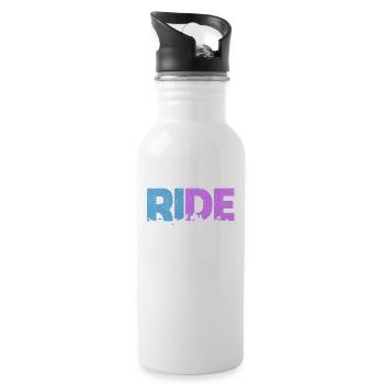 RIDE Snowboard Lovers Snowboarders Sports d’hiver - Gourde avec paille intégrée - blanc - Droite