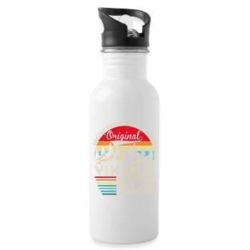 Original vintage established in 1945 anniversary - Water bottle with straw - white - Right