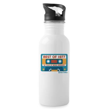 1977 Vintage Vintage Retro Cadeau D’anniversaire - Gourde avec paille intégrée - blanc - Droite