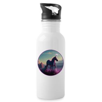 Unicorn - Water bottle with straw - white - Right