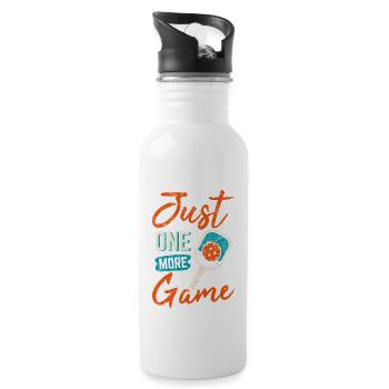 Just One More Pickleball Game Funny Pickleball Pla - Water bottle with straw - white - Right